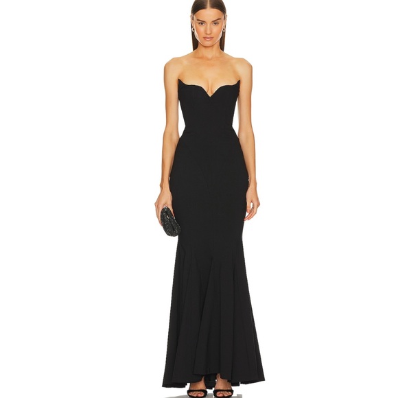 NWOT Michael Costello x REVOLVE Billie Gown in Black - Picture 1 of 9